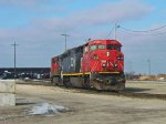 L576 power rolls toward the Shops of Shops Yard